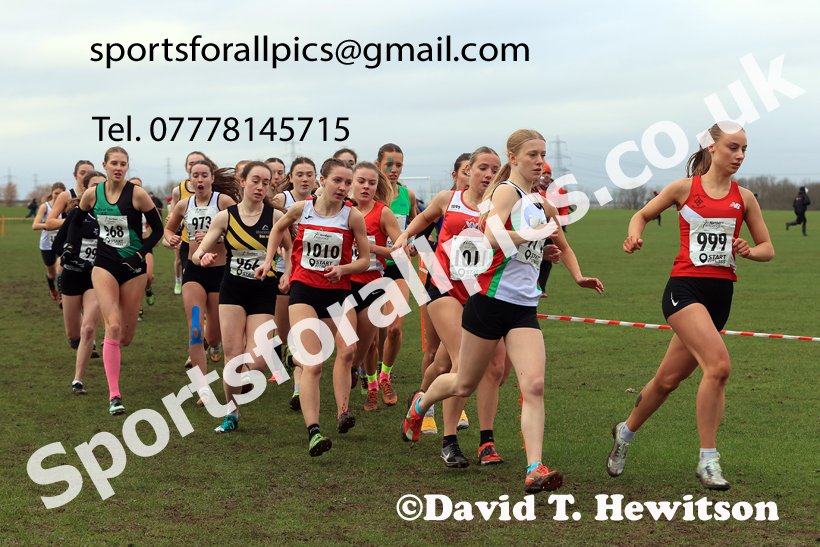 Junior Womens 2026 Northern Cross Country Champs., Pontefract Racecourse, Pontefract. Photo: David T. Hewitson/Sports for All Pics